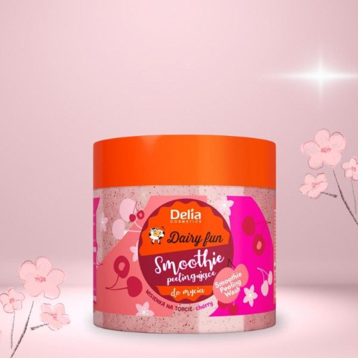 Delia Cosmetics Dairy Fun Peeling Smoothie Body Wash - Cherry, 350 gm