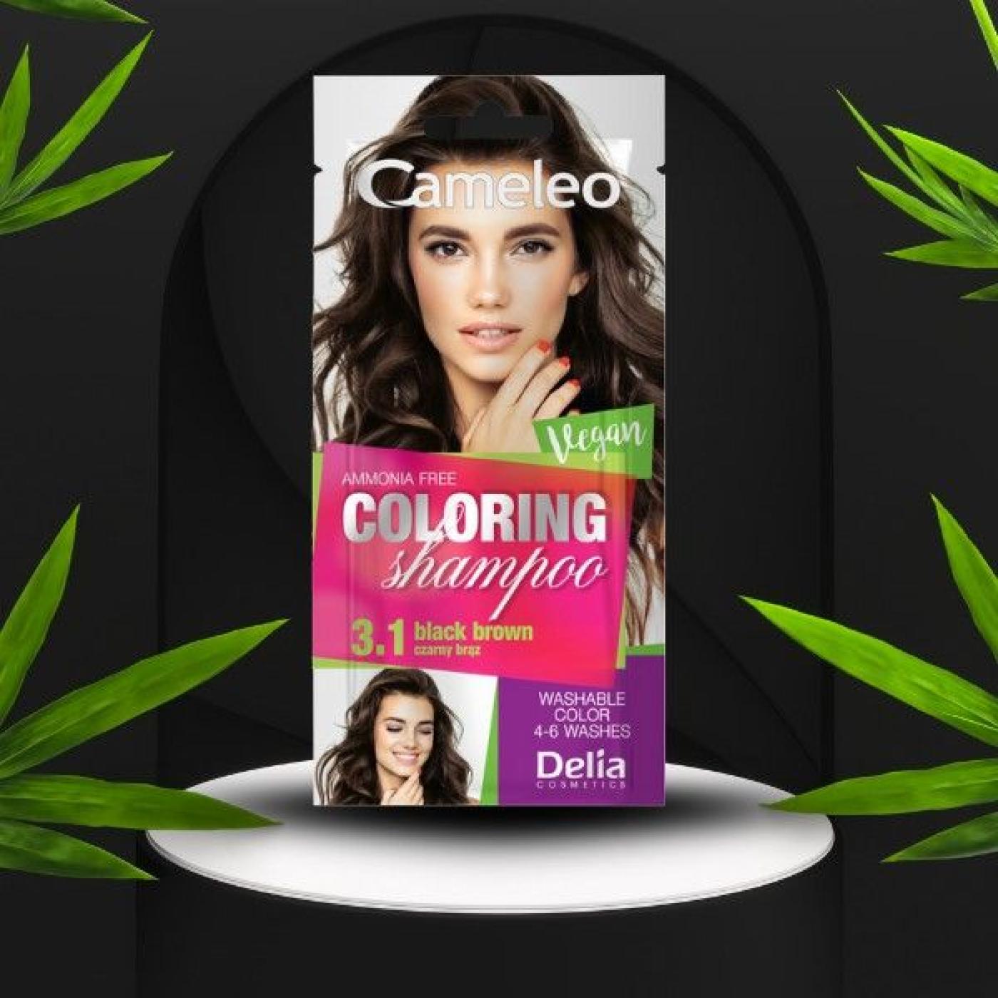 Cameleo Coloring Shampoo - 3.1 Black Brown, 40 ml