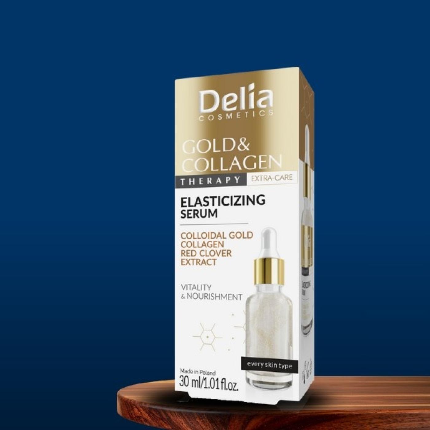 Delia Cosmetics Gold & Collagen Therapy Elasticizing Serum, 30 ml
