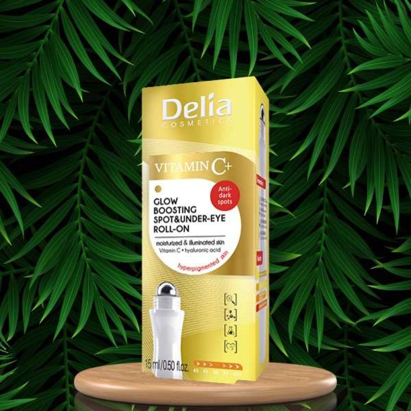 Delia Cosmetics Vitamin C Glow Boosting Spot & Under-Eye Roll-On, 15 ml