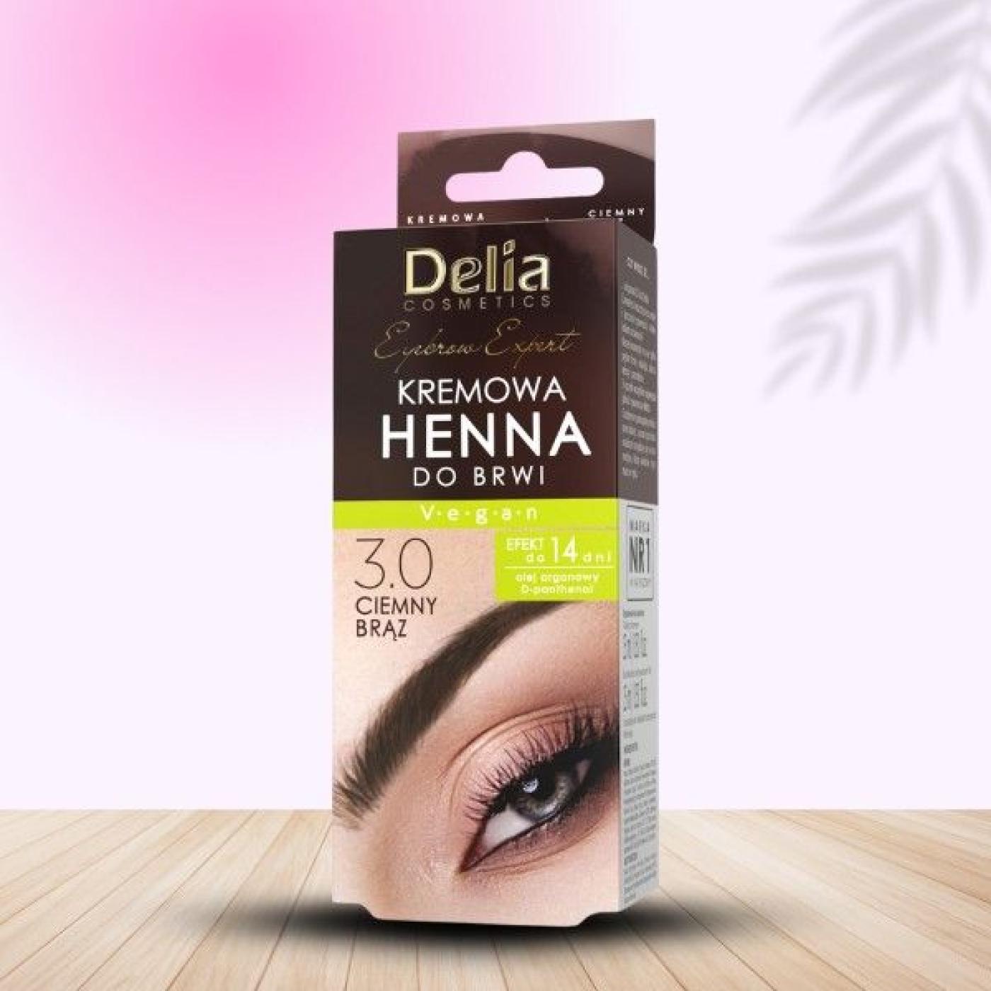 Delia Eyebrow Cream Tint - 3.0 Dark Brown, 15 ml
