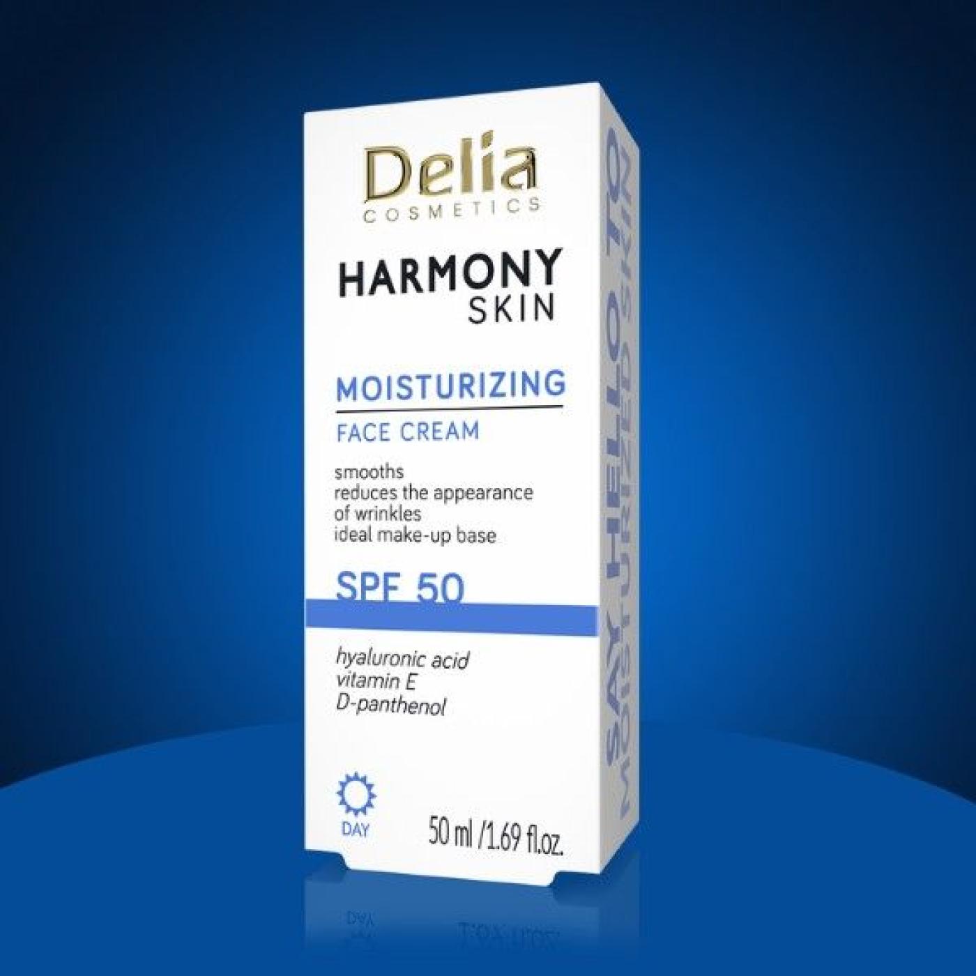 Delia Cosmetics Harmony Skin Moisturizing Face Cream SPF-50, 50 ml