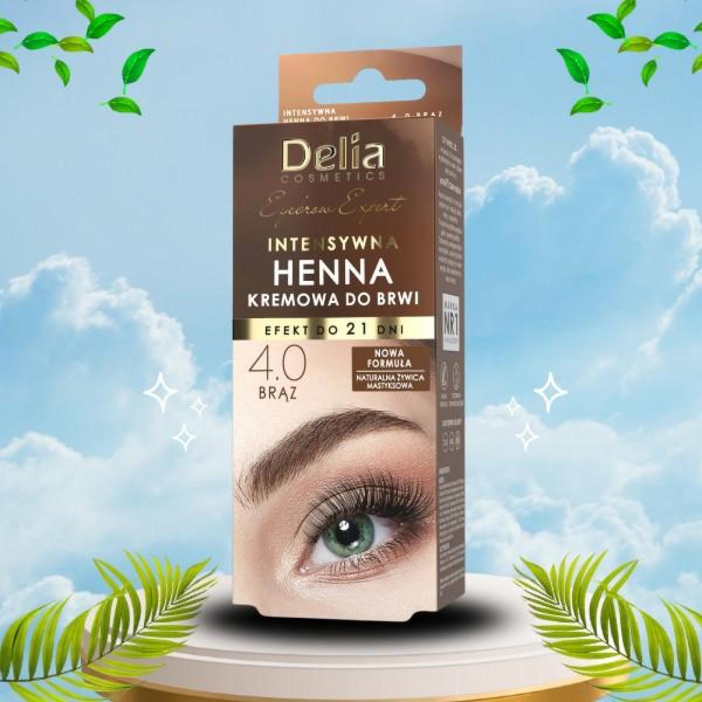 Delia Cosmetics Eyebrow Cream Tint - 4.0  Brown, 15 ml