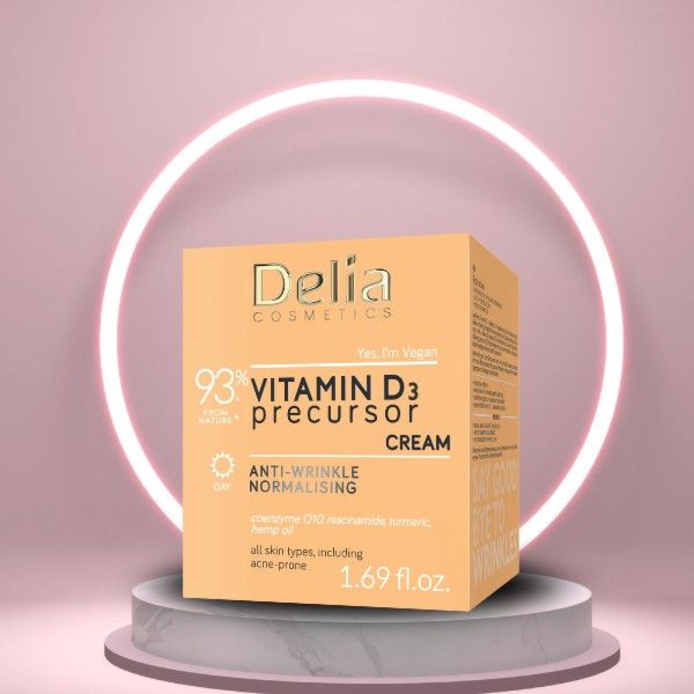 Delia Cosmetics Vitamin D3 Anti-Wrinkle Normalising Day Cream, 50 ml