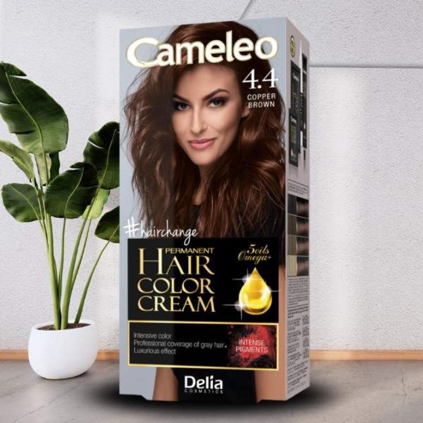 Cameleo Permanent Hair Color Cream - 4.4 Copper Brown, 119 ml