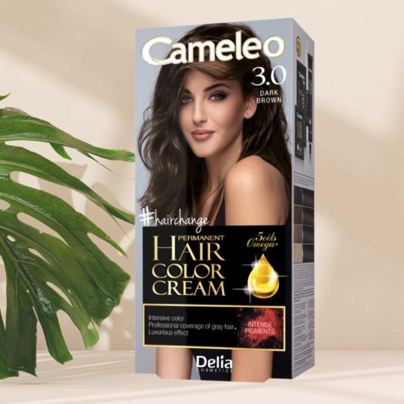 Cameleo Permanent Hair Color Cream - 3.0 Dark Brown, 119 ml
