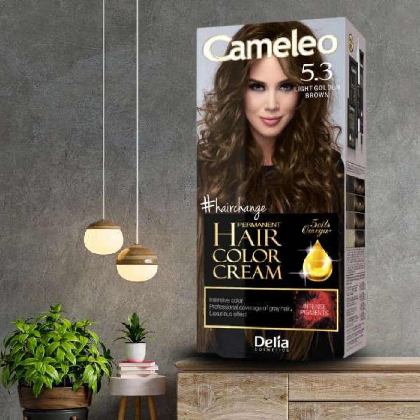 Cameleo Permanent Hair Color Cream - 5.3 Light Golden Brown, 119 ml