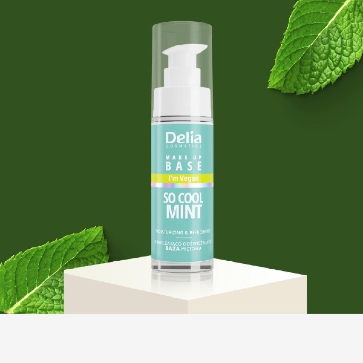 Delia Cosmetics Vegan Make up Base - Cool Mint - Moisturizing and Refreshing, 30 ml