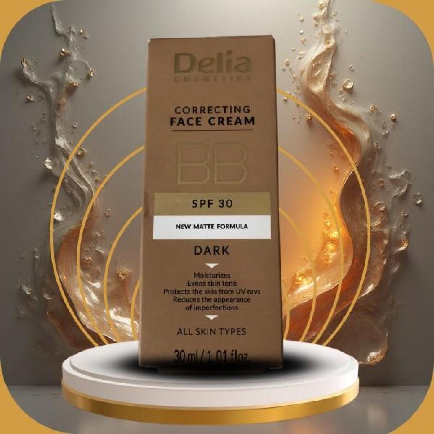 Delia Cosmetics BB Cream SPF 30 - Dark, 30 ml