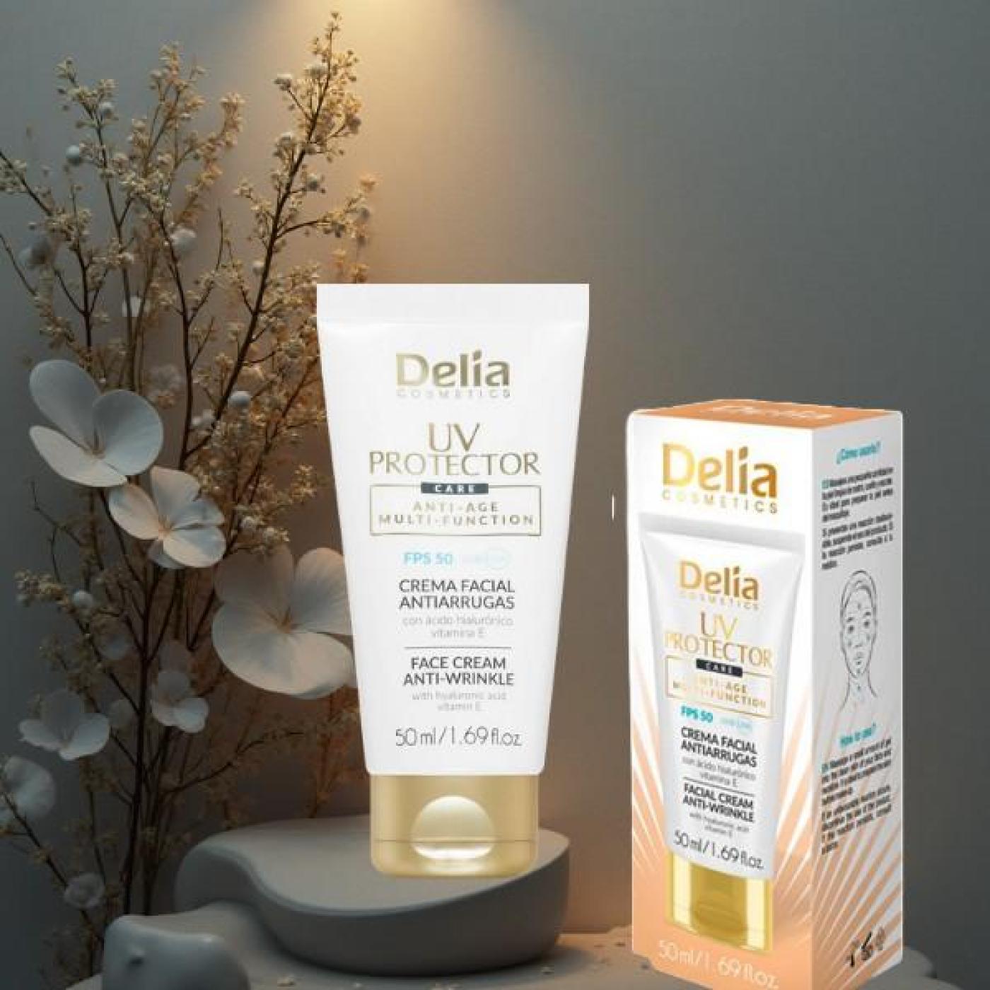 Delia Cosmetics UV Protector Care Anti-Age Face Cream SPF-50, 50 ml